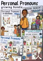 Aperçu - Feuilles d'exercices - Personal Pronouns - Growing Bundle - Page de couverture