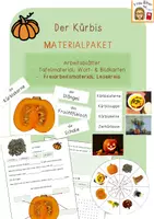 Vorschau - Arbeitsblätter - Der Kürbis Materialpaket / Arbeitsblätter, Lesekreis, Tafelmaterial - Deckblatt