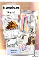 Vorschau - Arbeitsblätter - Großes Materialpaket Kunst Bundle Design Dürer Basteln - Deckblatt