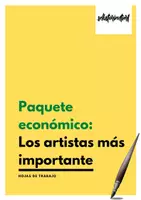 Vista previa - Hojas de trabajo - Paquete económico: Los artistas más importantes - fichas de trabajo en español - Portada