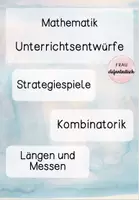 Vorschau - Stundenentwürfe - Materialpaket: Unterrichtsentwürfe Mathematik - Deckblatt