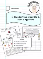 Vorschau - Stundenentwürfe - 1. Doppelstunde: Tous ensemble 1, Unité 3, Approche - Deckblatt