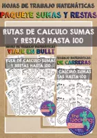 Vista previa - Hojas de trabajo - Paquete Sumas y Restas hasta 100 Español - Portada