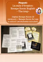 Aperçu - Jeux - Paquet: Escape room: the trap (anglais, éditable, digital + for use in school) - Page de couverture