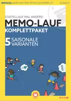 Vorschau - Spiele - Memo-Lauf Staffelspiel –Gedächtnis-Lauf Sportunterricht mit 5 Editionen - Deckblatt