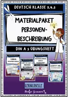 Vorschau - Unterrichtsreihen - Materialpaket Personenbeschreibung - 4 Einzelmaterialien in einem Paket, Deutsch Aufsatztraining - Deckblatt