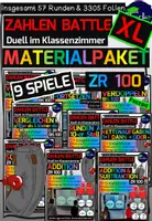 Vorschau - Stundenentwürfe - XL Materialpaket: 9 x Zahlen Battle (ZR 100) - Deckblatt