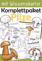 Vorschau - Arbeitsblätter - Komplettpaket Pilze inklusive Lernwerkstatt und Forscherheft - Deckblatt