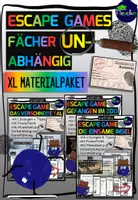 Vorschau - Stundenentwürfe - Escape Games/Exit the Room: XL (wachsendes) Materialpaket: 3 fächerunabhängige Escape Games #motivierender Unterricht #Grundschule&weiterführende Schulen - Deckblatt