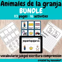 Vista previa - Unidades / Secuencias / Situaciones de Aprendizaje - Animales de la granja BUNDLE - Portada