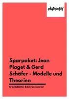 Vorschau - Stundenentwürfe - Sparpaket: Jean Piaget & Gerd Schäfer - Modelle und Theorien (Arbeitsblätter & Lehrermaterial) - Deckblatt
