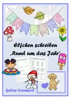 Vorschau - Arbeitsblätter - Elfchen schreiben "Rund um das Jahr" - Deckblatt