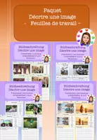 Aperçu - Feuilles d'exercices - Paquet : Feuilles de travail : Décrire une image - Page de couverture