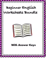 Vista previa - Hojas de trabajo - Beginner English Worksheets Bundle: Paquete Top 5 (-30%)! - Portada