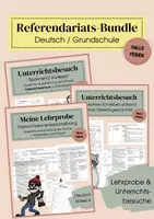 Vorschau - Stundenentwürfe - Referendariat Grundschule Deutsch - Paket mit Unterrichtsentwürfen, Stundenplanungen, Skizzen, Material und der Lehrprobe - Deckblatt