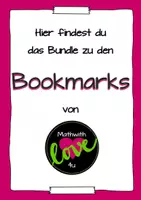 Aperçu - Feuilles d'exercices - Paquet des marque-pages - Bookmark bundle - Page de couverture