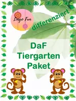 Vorschau - Arbeitsblätter - Tiergarten Spielpaket - Deckblatt