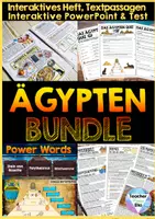 Vorschau - Stundenentwürfe - Ägypten BUNDLE - Sparpaket: Interaktives Heft, Interaktive PowerPoint, Textpassagen+Arbeitsblätter & Test | Homeschooling | Distanzunterricht - Deckblatt