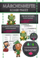 Vorschau - Arbeitsblätter - Märchenhefte Kombipaket Schneewittchen & Froschkönig - Deckblatt
