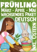 Vorschau - Arbeitsblätter - Frühling Ostern Deutsch mega Materialpaket Sparpaket - Deckblatt