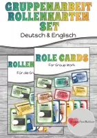 Vorschau - Bildkarten - Gruppenarbeit Rollenkarten-Set Deutsch & Englisch - Deckblatt