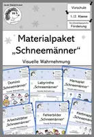 Vorschau - Spiele - Materialpaket "Schneemänner" (Visuelle Wahrnehmung) - Deckblatt