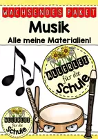 Vorschau - Stundenentwürfe - Musikunterricht Grundschule Materialpaket – wachsendes Paket (Klasse 1–5) - Deckblatt