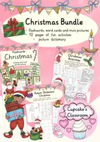 Vorschau - Arbeitsblätter - Englisch - Christmas (Weihnachten) - Sparpaket - Arbeitsblätter, Bildkarten, Miniwörterbuch - Deckblatt