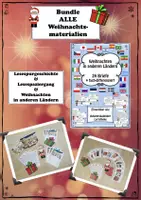 Vorschau - Arbeitsblätter - Bundle Weihnachten Lesen andere Länder aller Weil Lesespuregeschichte Lesespaziergang - Deckblatt