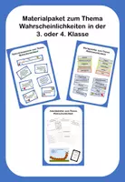 Vorschau - Arbeitsblätter - Materialpaket Wahrscheinlichkeit Mathematik 3. 4. Klasse - Deckblatt