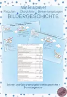 Vorschau - Arbeitsblätter - Flugplan, Checkliste und Bewertungsbogen für eine Bildergeschichte - Deckblatt
