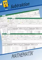 Vorschau - Arbeitsblätter - Subtraktions-AB´s (einfach-mittel-schwer) selber erstellen - Zufallsgenerator (Excel) - Deckblatt