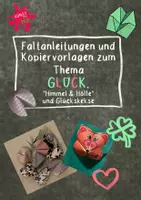 Vorschau - Mal- und Bastelvorlagen - Faltanleitungen und Kopiervorlagen zum Thema Glück 🍀🐷🐞 (Himmel & Hölle, Glückskekse) - Deckblatt