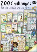 Vorschau - Spiele - 200 Challenges 🎯 für die Schule und zu Hause PAKET - Deckblatt
