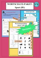Vorschau - Arbeitsblätter - DaF / DaZ Wortschatz-Paket Sport (B1) – als PDF & Word - Deckblatt