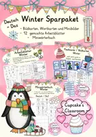 Vista previa - Unidades / Secuencias / Situaciones de Aprendizaje - Aléman - invierno - paquete hojas de trabajo, tarjetas con imagénes, diccionario de imágenes - Winter bundle Deutsch - Portada