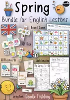 Aperçu - Feuilles d'exercices - Spring / Springtime - BUNDLE for ESL Classrooms - Page de couverture