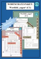 Vorschau - Arbeitsblätter - PAKET Wortfeld sagen (C1) DaF / DaZ – als PDF & Word - Deckblatt