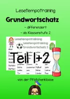 Vorschau - Arbeitsblätter - Paket Lesetempotraining Grundwortschatz Teil 1+2 - Deckblatt