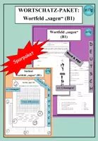 Vorschau - Arbeitsblätter - PAKET Wortfeld sagen (B1) DaF / DaZ– als PDF & Word - Deckblatt