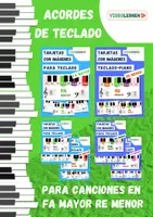 Vista previa - Hojas de trabajo - Musica Paquete de materiales Acordes de teclado para canciones en FA MAYOR RE MENOR - Portada