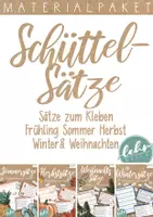 Vorschau - Arbeitsblätter - Schüttelsätze zum Kleben - Zu allen Jahreszeiten - Deckblatt