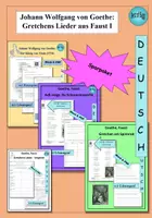 Vorschau - Arbeitsblätter - SPARPAKET Goethe: Faust - Gretchens Lieder Analysen und Vergleich - als PDF & Word - Deckblatt