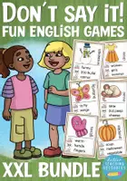 Aperçu - Apprentissages en autonomie - Don't say it! games BUNDLE English / Anglais - Page de couverture