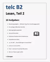 Vorschau - Unterrichtsreihen - telc B2 Leseverstehen Teil 2 (Paket: 10 Aufgaben) - Deckblatt