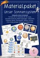 Vorschau - Unterrichtsreihen - Materialpaket Unser Sonnensystem differenziert Planeten Weltall Weltraum - Deckblatt