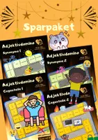 Vorschau - Spiele - Sparpaket: Adjektivdominos (Gegenteile / Synonyme) - Deckblatt