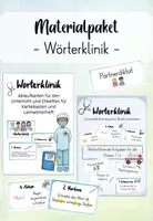 Vorschau - Stationenlernen - Wörterklinik - Materialpaket Klasse 1-4 - Deckblatt