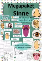 Vorschau - Arbeitsblätter - Megapaket Sinne - Deckblatt