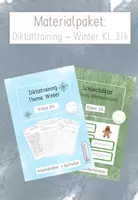 Vorschau - Stundenentwürfe - Materialpaket: Diktattraining - Winter Kl. 3/4 - Deckblatt